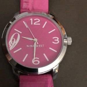 Bright pink 9West watch